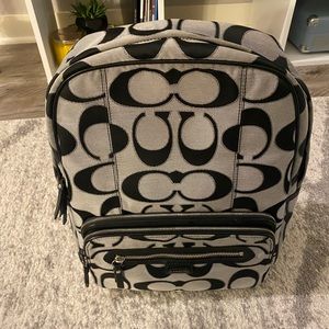 Coach black & silver backpack